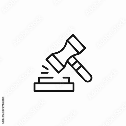 judge gavel icon sign vector