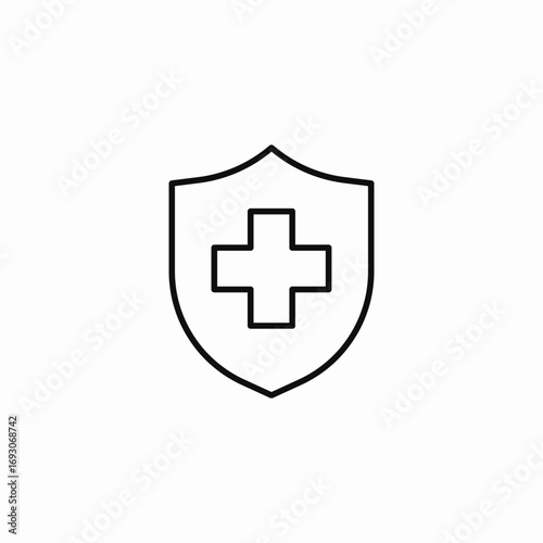 medical health shield icon sign vector