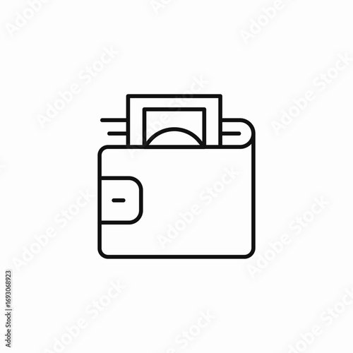money wallet banknote icon sign vector