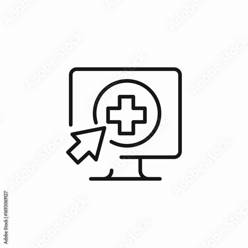 online health icon sign vector