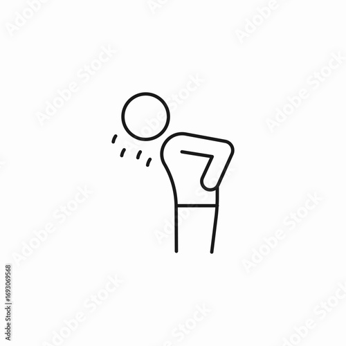 person with headache icon sign vector