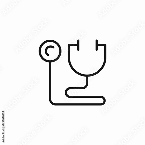 stethoscope health check icon sign vector