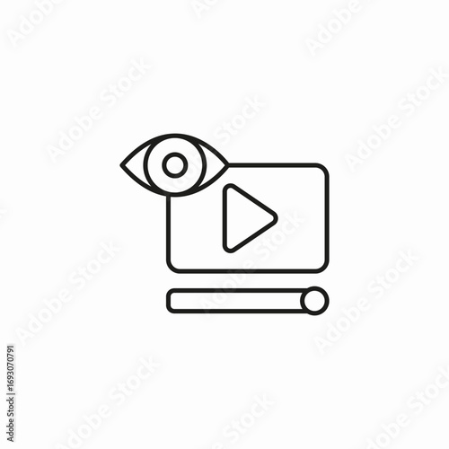 video viewer play icon sign vector