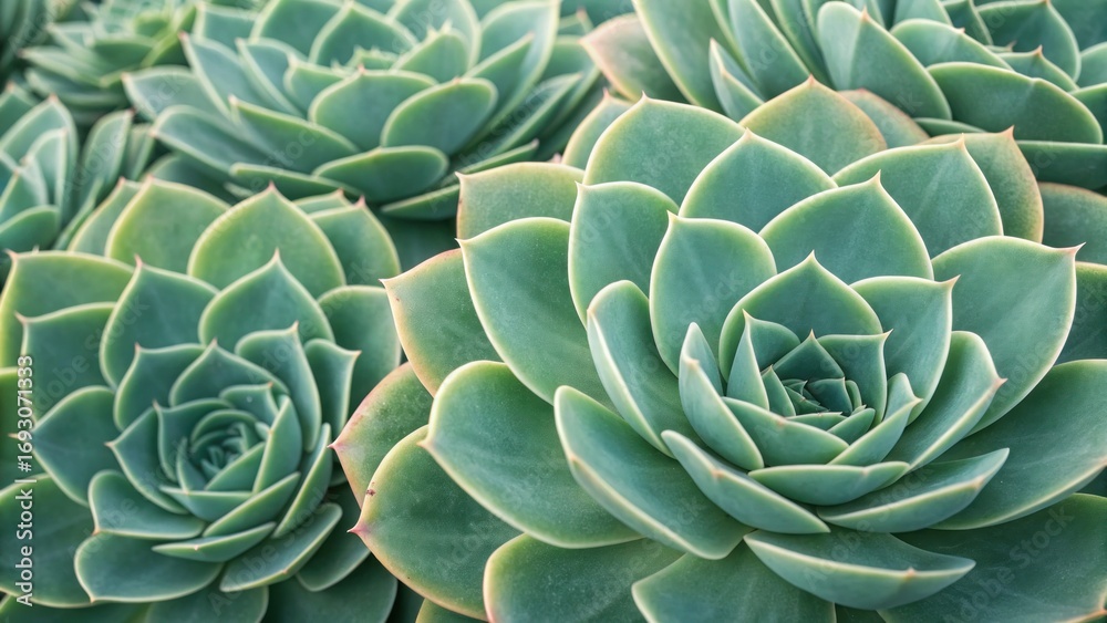Obraz premium Vibrant succulent plants showcase botanical garden nature photography lush environment close-up viewpoint green life for seo impact