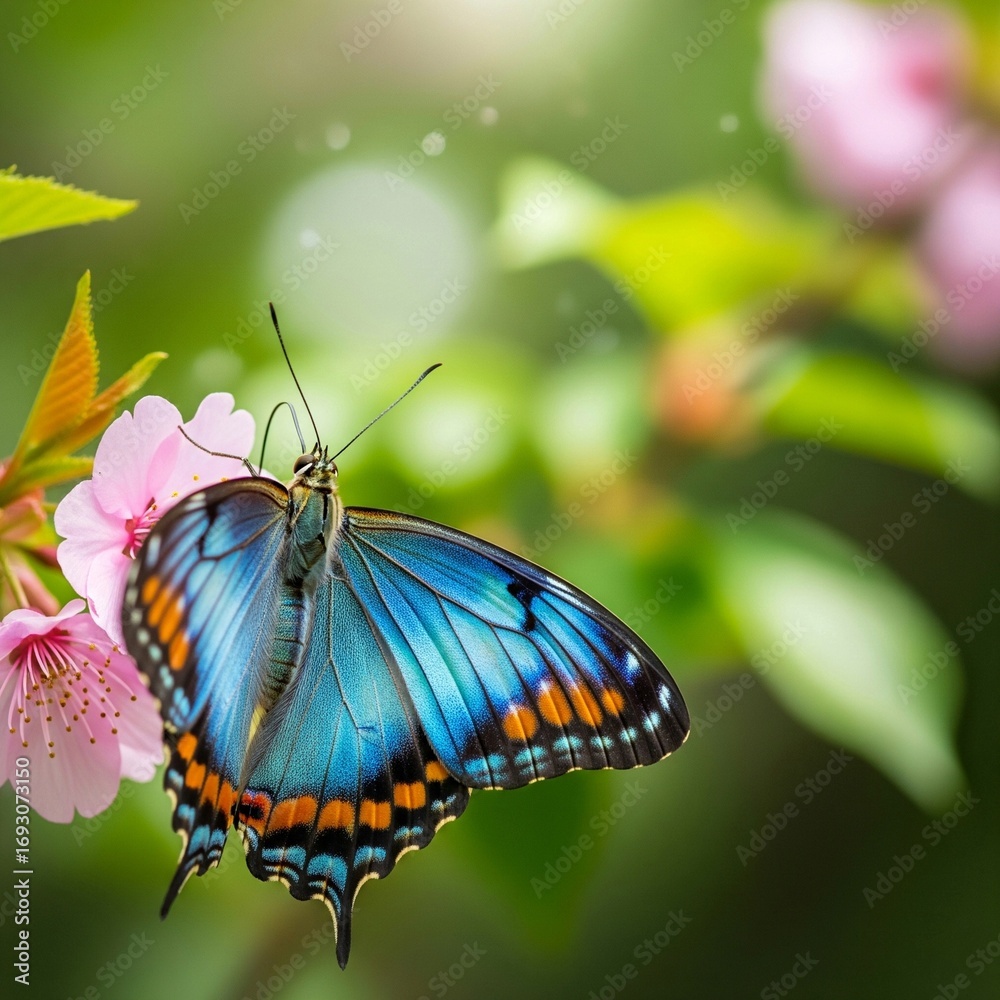 Fototapeta premium butterfly on a flower
