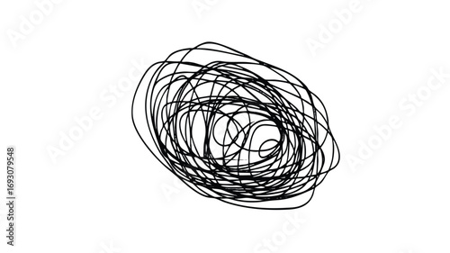 Abstract chaotic scribble representing messy thoughts or confusion