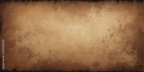 Brown, vintage parchment with a worn grunge texture and stained paper design
