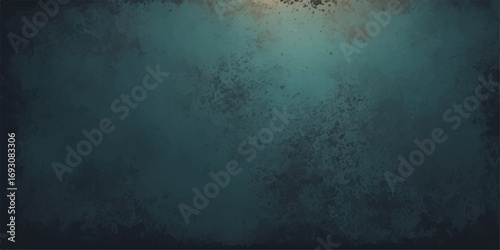 Blue and dark grunge texture with an old, aged wall surface and a vintage paper design