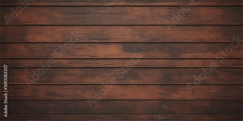 Natural brown timber planks form a rough wooden backdrop, revealing a dark textured grain pattern on the old hardwood surface