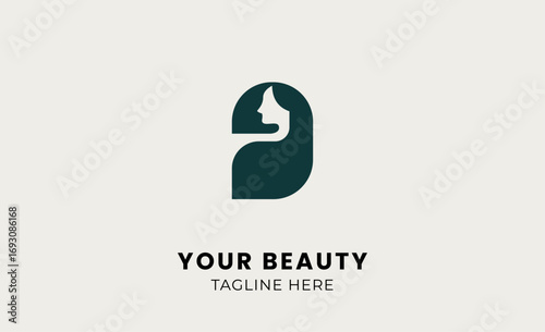 Minimal logo woman beauty with letter A. Feminine, body treatment and modern logo.