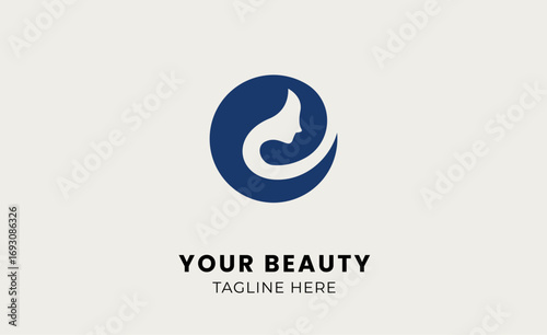 Minimal logo woman beauty with letter E. Feminine, modern and body treatment logo concept.