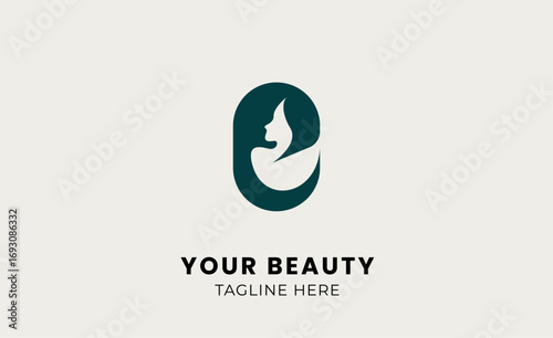 Minimal logo woman beauty with letter E. Feminine, body treatment and modern concept.