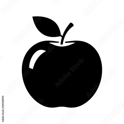 Vector art of single apple, a classic and wholesome fruit, perfect for representing simplicity, health, and the essence of natures bounty