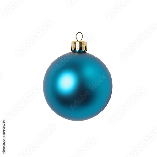 Blue Christmas Ornament Ball Isolated on Transparent Background