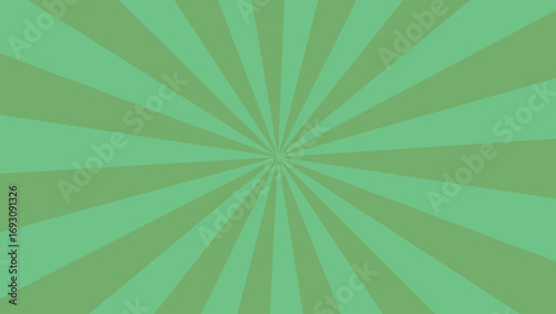 Retro sunburst pattern in soothing green tones, creating a vibrant and dynamic backdrop for design.