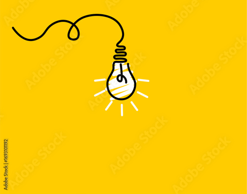 light bulb. the idea is business. abstract light bulb on a white background. create a cover or poster