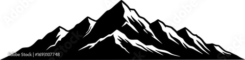 vector mountains silhouette illustration
