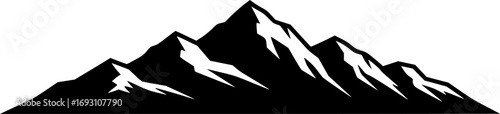 vector mountains silhouette illustration
