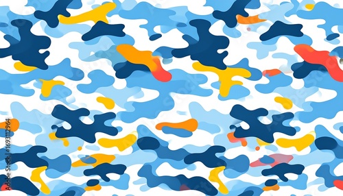 Abstract colorful camouflage pattern