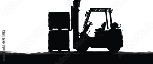 silhouette of a truck