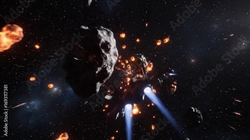 Solo Jet Maneuvering Through Meteor Shower