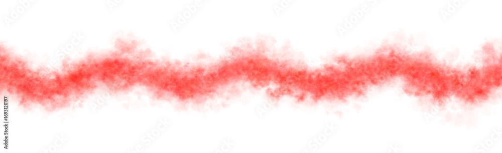 Fototapeta premium Red smoke wave template on transparent background suitable for surreal abstract overlays mockups digital compositions fantasy and sci fi visual projects