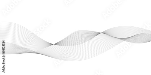 Abstract wavy grey blend technology liens background. Digital frequency track equalizer. Abstract frequency sound wave lines and twisted curve lines background. Banner design background.	
