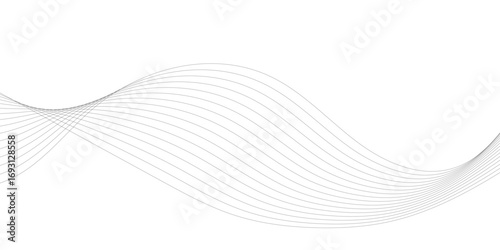 Abstract wavy grey blend technology liens background. Digital frequency track equalizer. Abstract frequency sound wave lines and twisted curve lines background. Banner design background.	