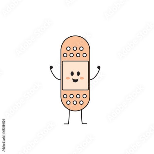 Humanized Band-Aid Vector with Happy Face