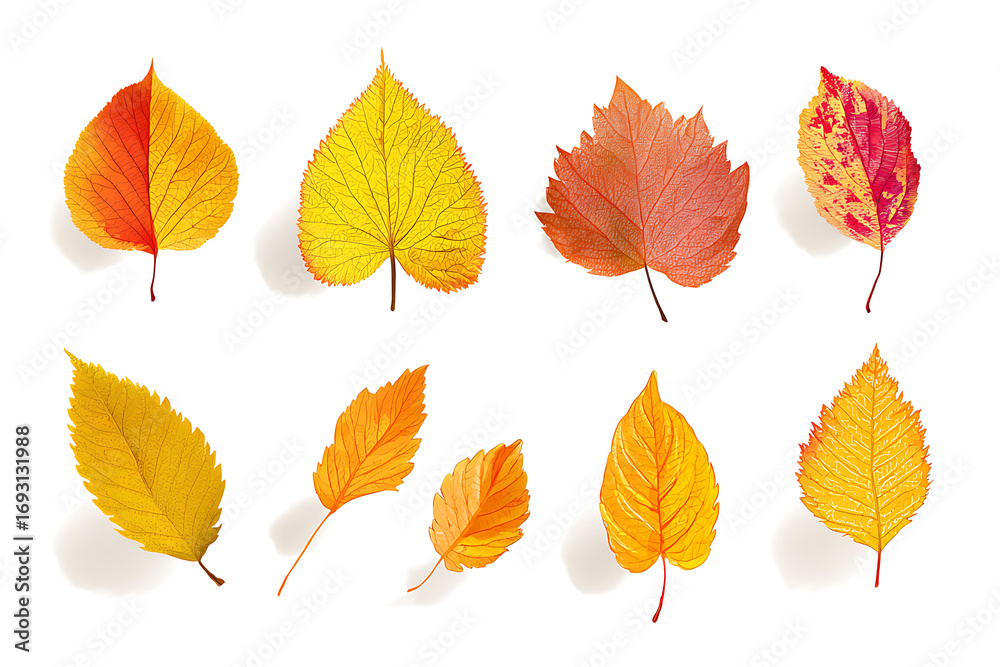 Naklejka premium autumn leaves vector illustration