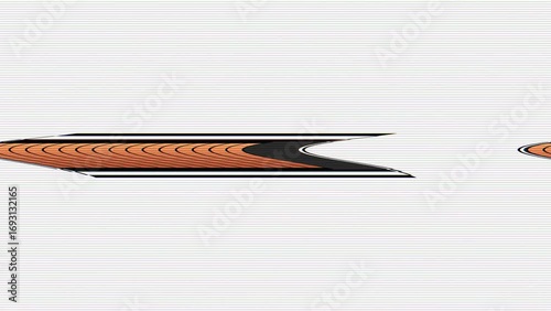 Pixel Art Loading Bar Animation with Orange Theme, Retro 8-Bit Style Progress Screen, Glitch Effect Old TV Distortion, Isolated on White Background, Seamless Loop, 4K