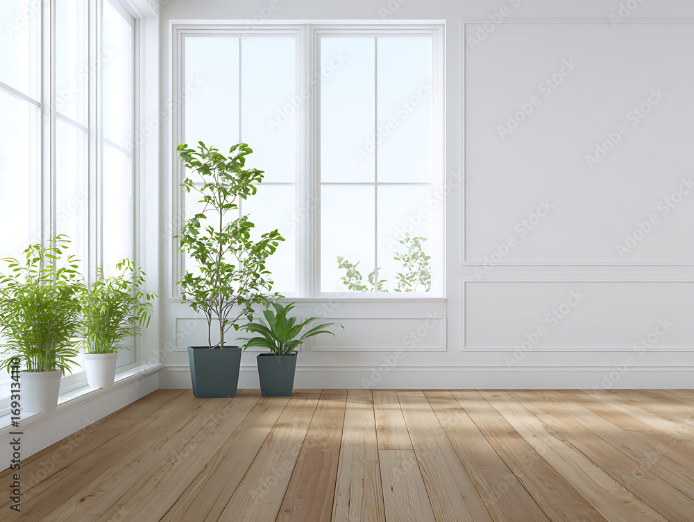 Fototapeta premium empty room with window