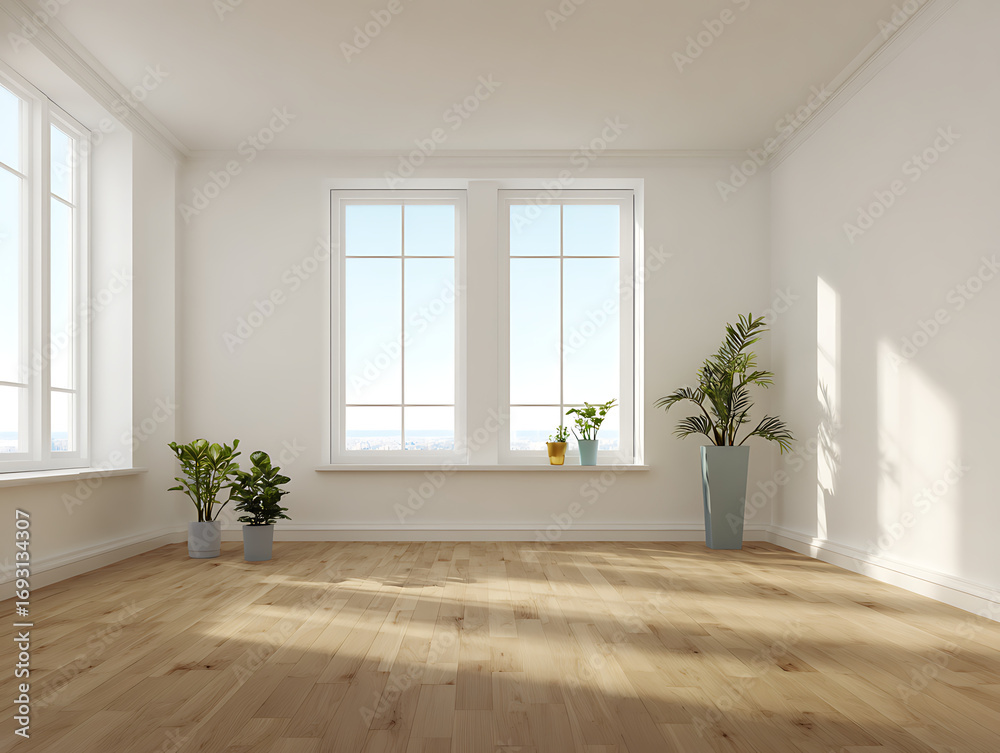 Fototapeta premium empty room with window