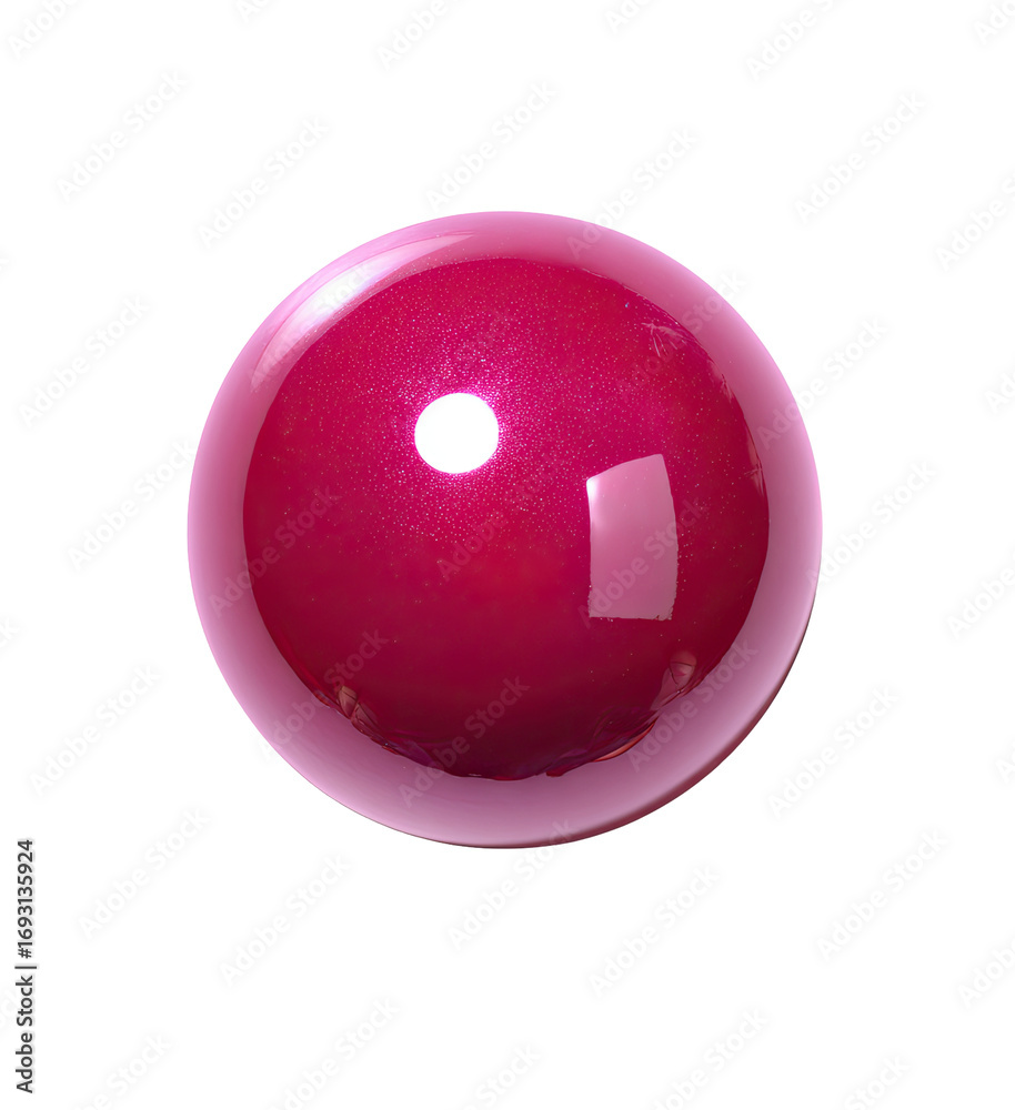 Fototapeta premium A glossy, vibrant, deep-red sphere