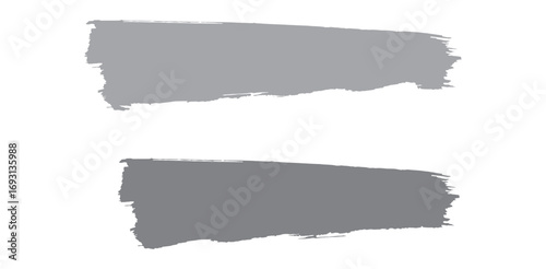 Abstract Brush Strokes Art Set of Two Artistic Painted Vector Textures Element Design Graphic on transparent background