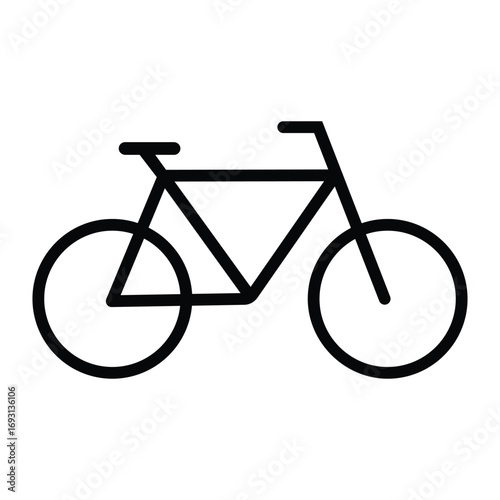 Bicycle icons isolated on transparent background. Modern and editable bicycle icon. Bicycle logo, Bicycle silhouette.