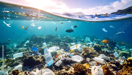 Ocean Pollution Underwater