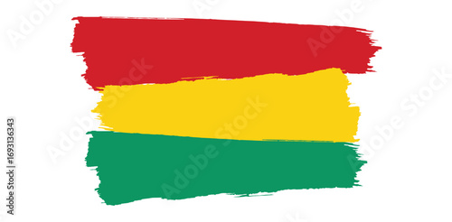 Bolivian Flag Vector Design Abstract Patriotism National Colors Cultural Identity Red Yellow on transparent background