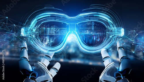 concept of future digital glasses