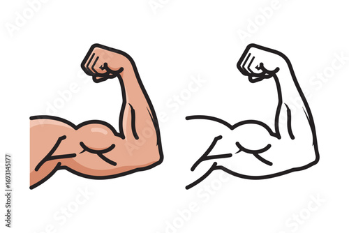 Vector biceps muscle icon.