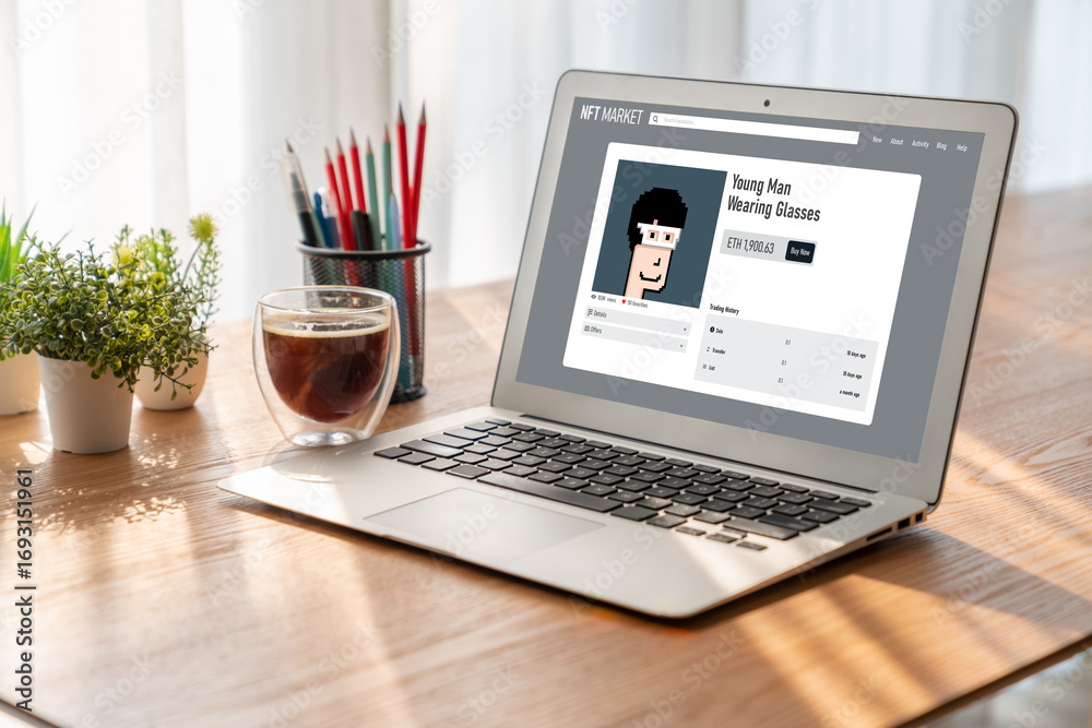 Fototapeta premium Software development programming on computer screen for modish application and program coding