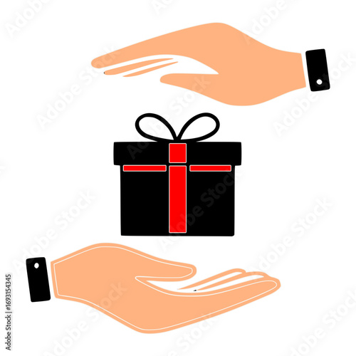 Cherished gift protected by kind hands for a special someone during the holiday season