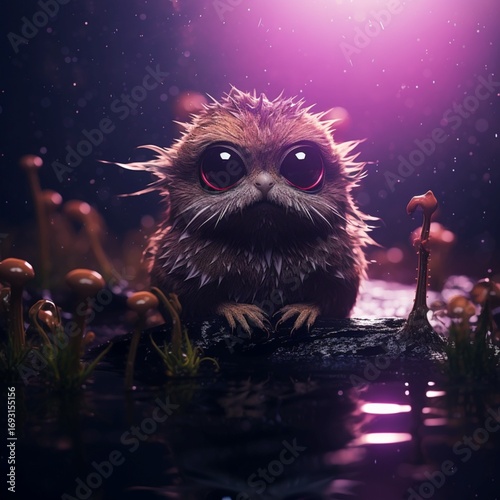 Dreamy Fantasy Animal in Flowers