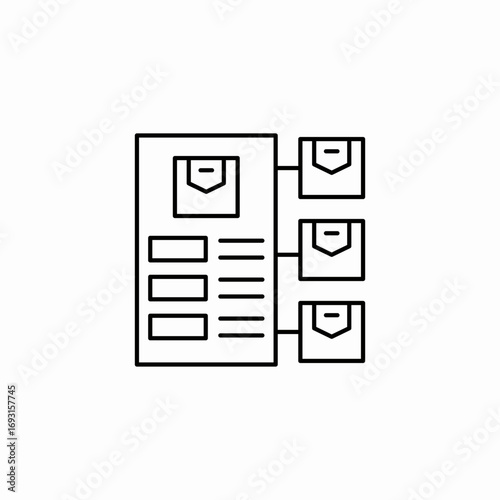 delivery structure icon sign vector