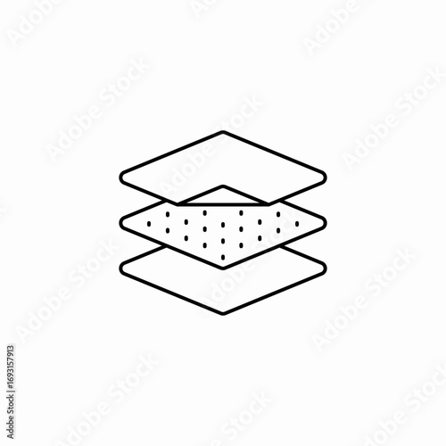 fabric layers icon sign vector