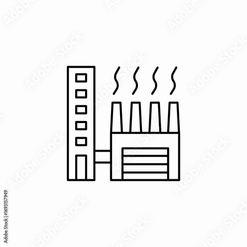 factory chimney icon sign vector