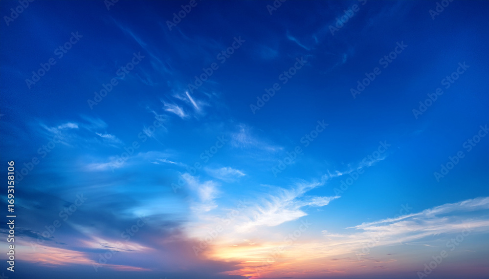 Obraz premium Stunning Blue Sky With Gradient Colors