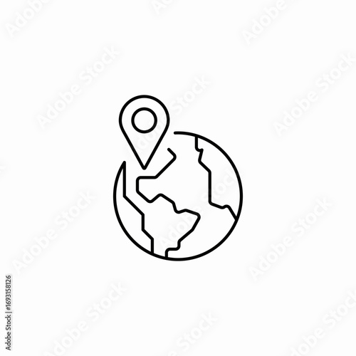 global location icon sign vector