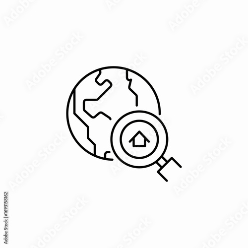 global search icon sign vector