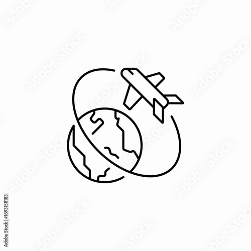 global shipping icon sign vector